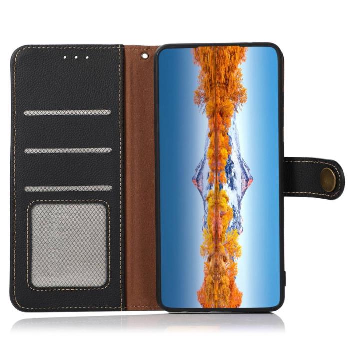Bild 4, KHAZNEH KHAZNEH Samsung Galaxy S24 FE Fodral RFID Äkta Läder Svart - Teknikhallen.se