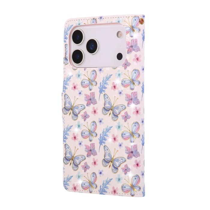 Bild 6,  iPhone 17 Pro Max Fodral RFID Läder Fjärilar / Blommor - Teknikhallen.se