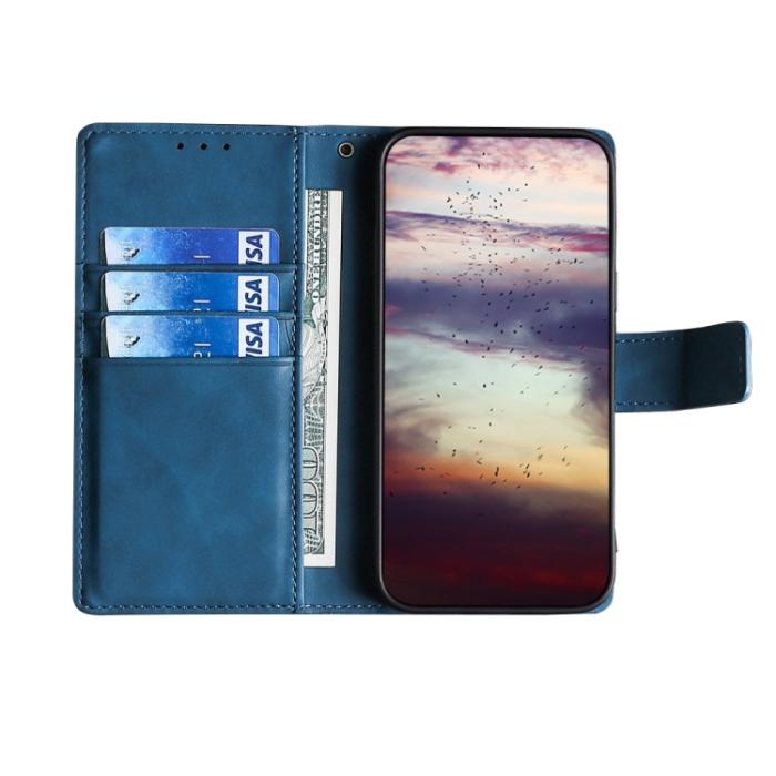 Bild 4,  Motorola Moto G13 / G23 / G53 5G Fodral Krokodil Textur Blå - Teknikhallen.se