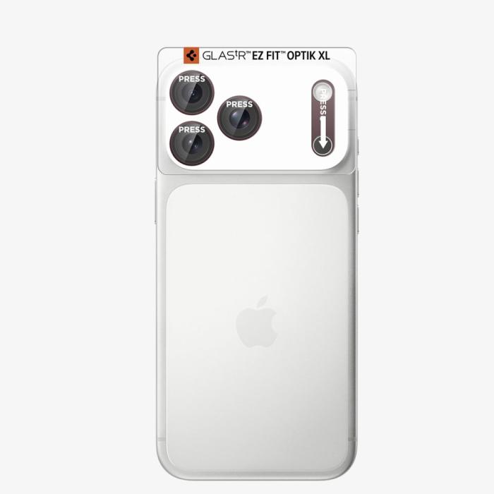 Bild 2, Spigen Spigen iPhone 18 Pro Max Linsskydd Optik Pro XL GLAS.tR 'Ez Fit' - Teknikhallen.se