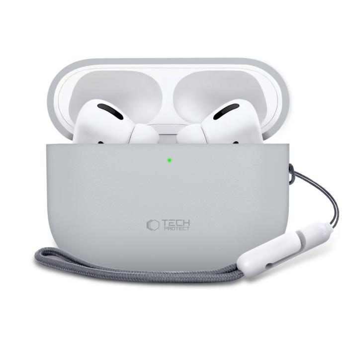 Bild 2, Tech-Protect Tech-Protect AirPods Pro 3 Skal Silicone Crayon Grey - Teknikhallen.se