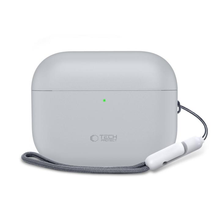 Bild 3, Tech-Protect Tech-Protect AirPods Pro 3 Skal Silicone Crayon Grey - Teknikhallen.se