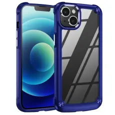  iPhone 15 Plus Skal Shockproof Hybrid Armor Bl&aring; - Teknikhallen.se