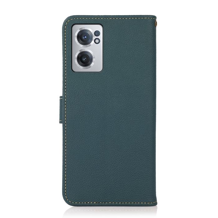 Bild 3, KHAZNEH KHAZNEH OnePlus Nord CE 2 5G Fodral RFID Äkta Läder Grön - Teknikhallen.se