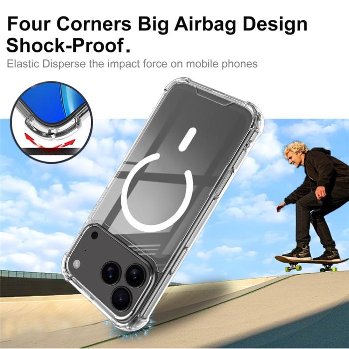 Bild 4, IMAK IMAK iPhone 17 Pro Max Skal MagSafe Shockproof Transparent - Teknikhallen.se