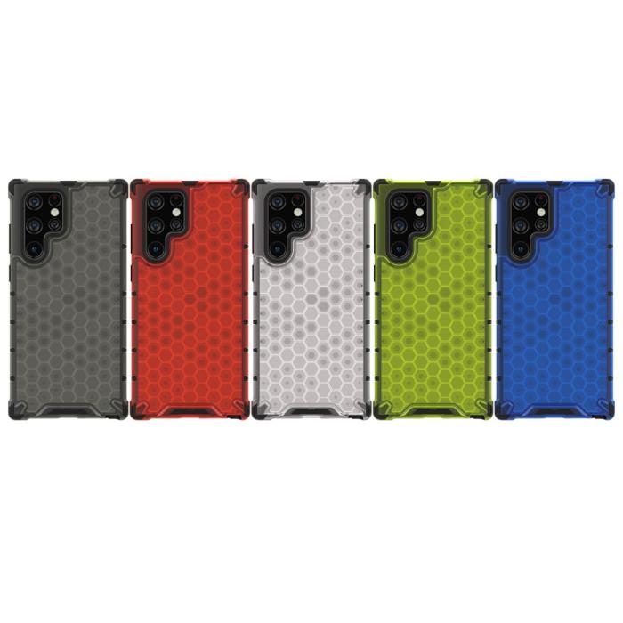 Bild 6,  Samsung Galaxy S22 Ultra Skal Armor Honeycomb Grå - Teknikhallen.se