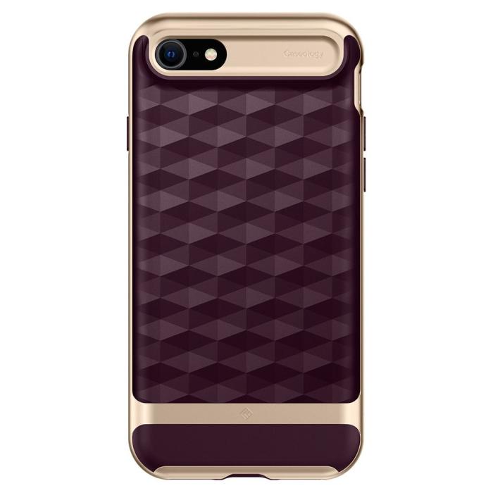Bild 2, Spigen Spigen Caseology iPhone 7/8/SE Skal Parallax Burgundy - Teknikhallen.se