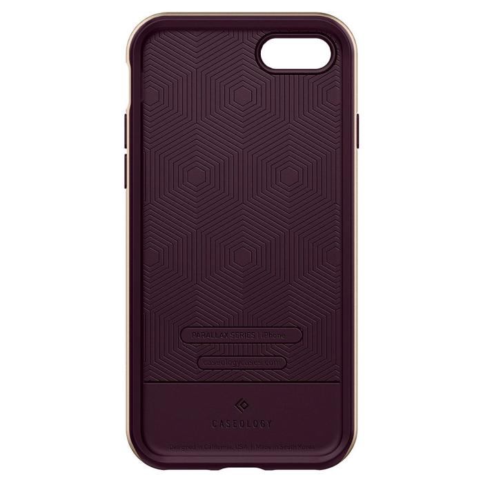 Bild 3, Spigen Spigen Caseology iPhone 7/8/SE Skal Parallax Burgundy - Teknikhallen.se