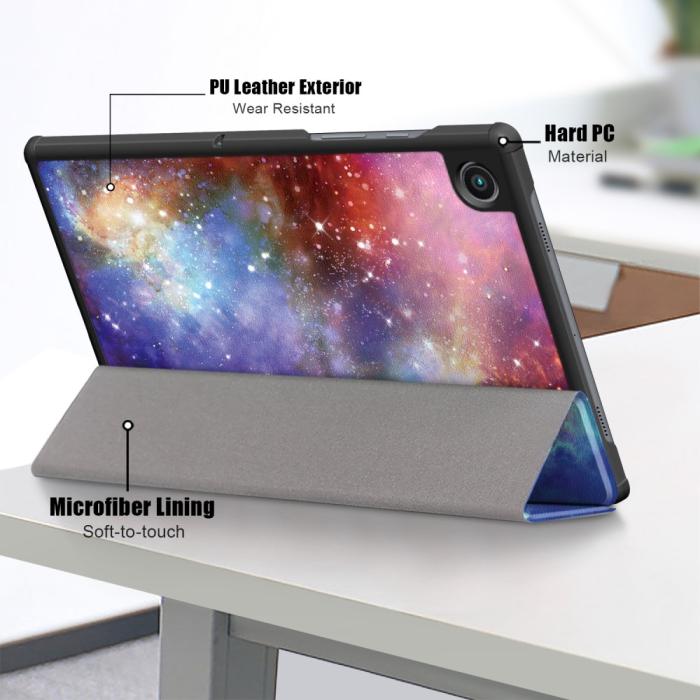 Bild 6,  Samsung Galaxy Tab A8 10.5 (2021) Fodral Tri-Fold Cosmic Space - Teknikhallen.se