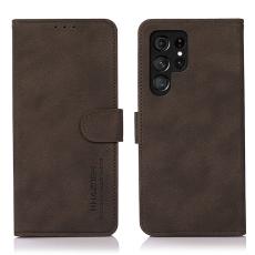KHAZNEH KHAZNEH Samsung Galaxy S22 Ultra Fodral Retro L&auml;der Brun - Teknikhallen.se