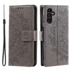  Samsung Galaxy A35 5G Fodral Mandala L&auml;der Gr&aring; - Teknikhallen.se