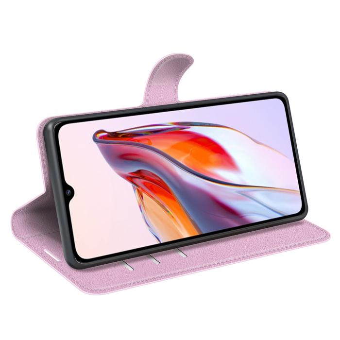 Bild 3,  Xiaomi Redmi 12C 4G Fodral Litchi Läder Ljus Rosa - Teknikhallen.se