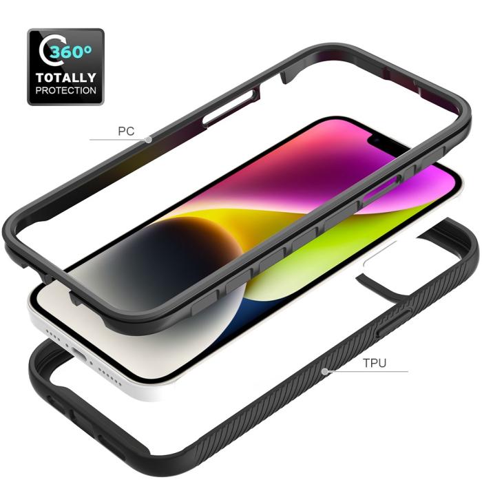 Bild 5,  iPhone 15 Plus Skal Shockproof Med Frontram Rosaröd - Teknikhallen.se