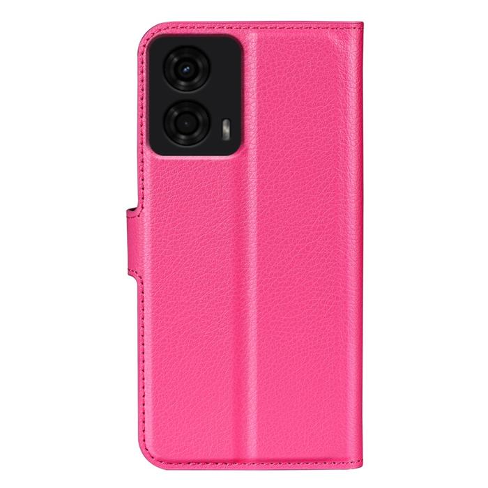 Bild 6,  Motorola Moto G04 4G/G24 4G Fodral Litchi Läder Rosa - Teknikhallen.se