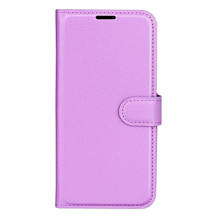 Bild 5,  Motorola Moto G04 4G/G24 4G Fodral Litchi Läder Lila - Teknikhallen.se