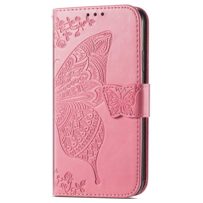 Bild 6,  iPhone 16 Pro Max Fodral Med Fjäril Tryck Rosa - Teknikhallen.se