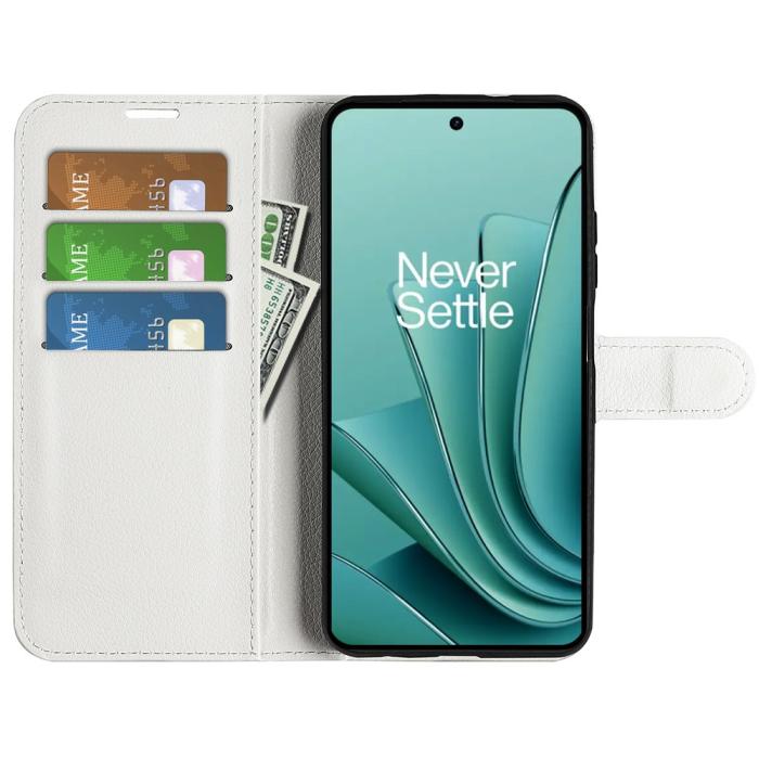 Bild 2,  OnePlus Nord 3 5G Fodral Litchi Textur Vit - Teknikhallen.se