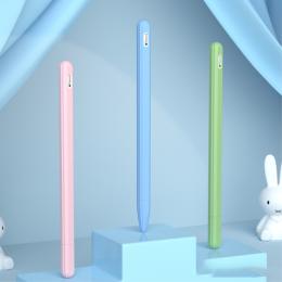  Apple Pen 2 / Pro Skal Liquid Silikon Anti-Slip Ljus Blå - Teknikhallen.se