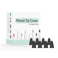  8-PACK Apple Pencil 1/2/Pro Spetsskydd / Tip Cover Svart - Teknikhallen.se