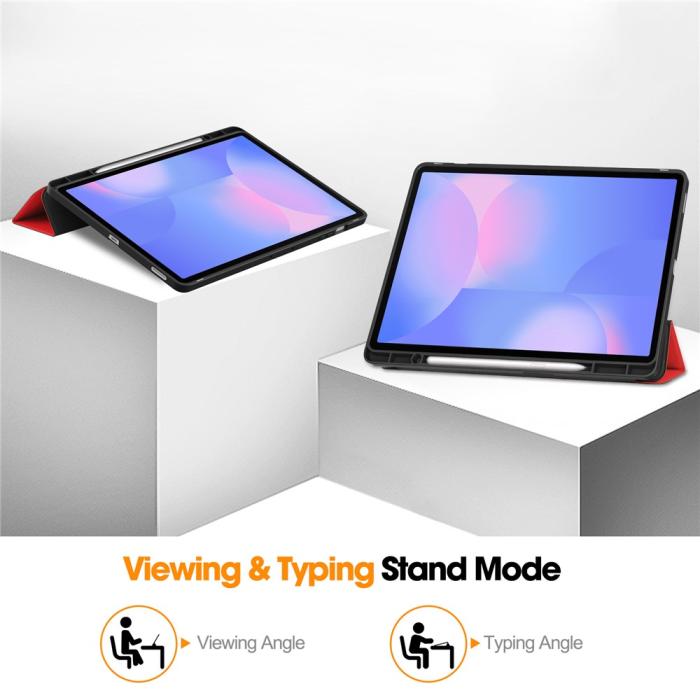 Bild 3,  Samsung Galaxy Tab S10 FE Plus Fodral Tri-Fold Pennhållare - Teknikhallen.se