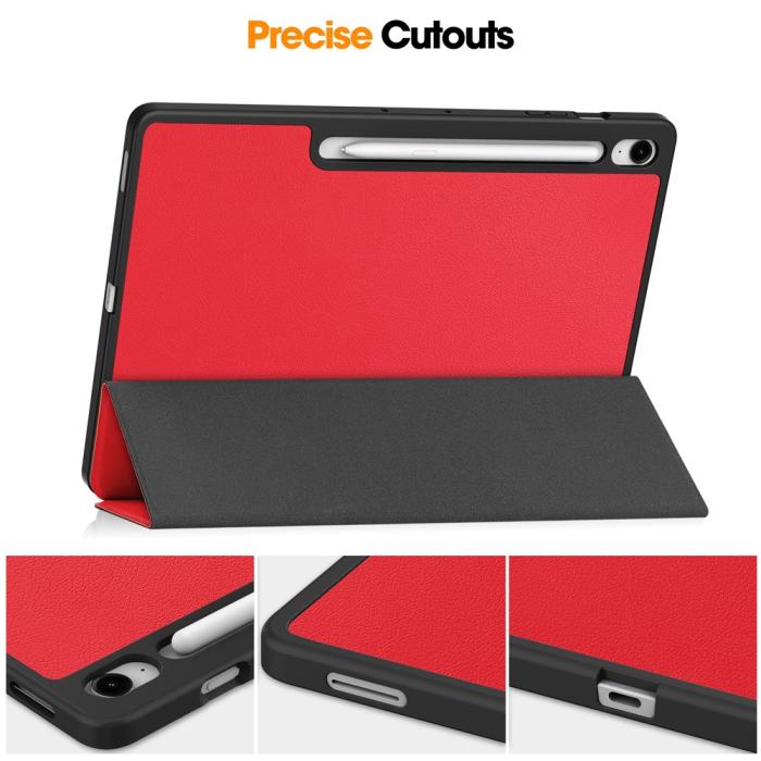 Bild 4,  Samsung Galaxy Tab S10 FE Plus Fodral Tri-Fold Pennhållare - Teknikhallen.se