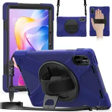  Xiaomi Redmi Pad 2 Skal 360&deg; Kickstand Med Strap M&ouml;rk Bl&aring; - Teknikhallen.se