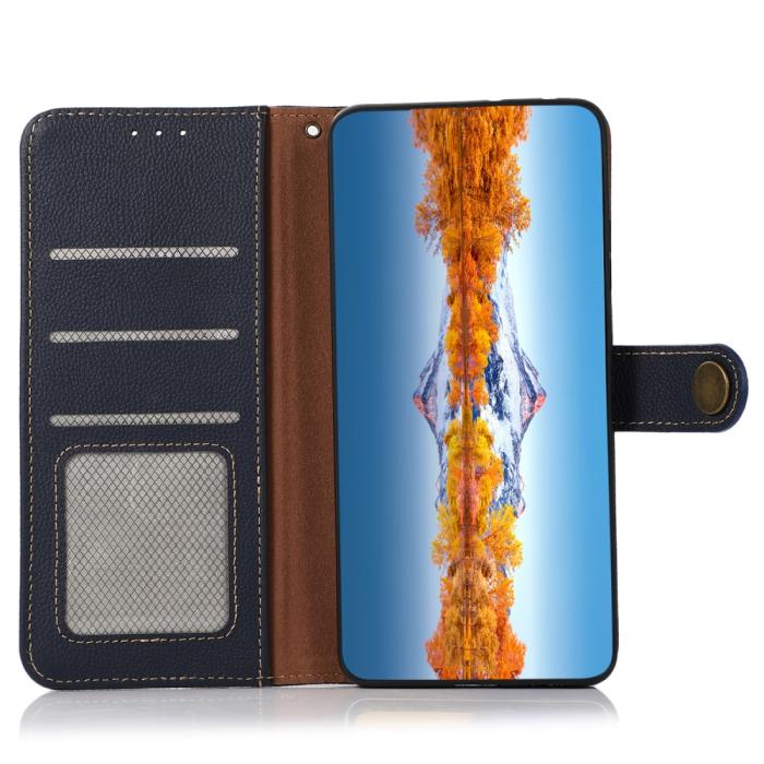 Bild 3, KHAZNEH KHAZNEH Sony Xperia 10 V Fodral RFID Äkta Läder Blå - Teknikhallen.se