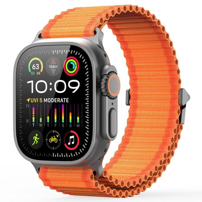 Bild 3, DUX DUCIS DUX DUCIS Apple Watch 38/40/41/42 mm Armband Nylon Orange - Teknikhallen.se
