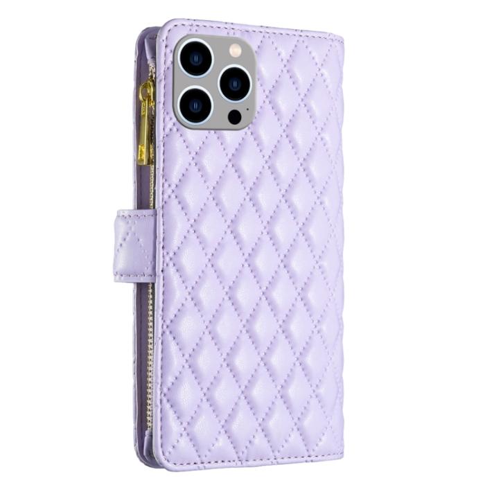 Bild 3, BINFEN BINFEN iPhone 15 Pro Max Fodral Diamond Multifunktionell Lila - Teknikhallen.se