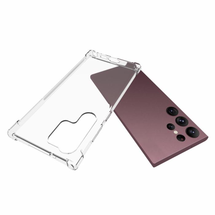 Bild 5,  Samsung Galaxy S23 Ultra Skal Shockproof TPU Transparent - Teknikhallen.se