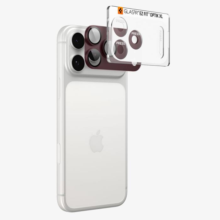Bild 5, Spigen Spigen iPhone 18 Pro Max Linsskydd Optik Pro XL GLAS.tR 'Ez Fit' - Teknikhallen.se