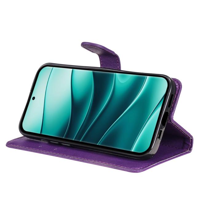 Bild 3,  Xiaomi Redmi Note 14 Pro/Pro Plus 5G Fodral Solid Läder Lila - Teknikhallen.se