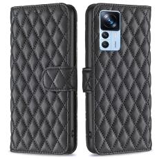  Xiaomi 12T / 12T Pro Fodral Diamond L&auml;der Svart - Teknikhallen.se