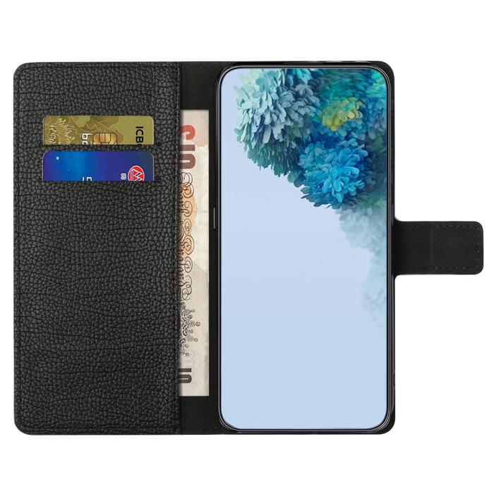 Bild 2,  Motorola Moto G35 5G Fodral Litchi Läder Svart - Teknikhallen.se
