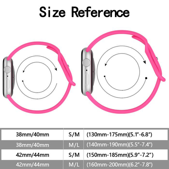 Bild 4, ColorPop Silikon Armband Butterfly Apple Watch 42/41/40/38 mm (S/M) Hot Pink - Teknikhallen.se