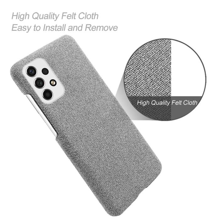 Bild 4,  Samsung Galaxy A53 5G Skal Tygbelagt Ljus Grå - Teknikhallen.se