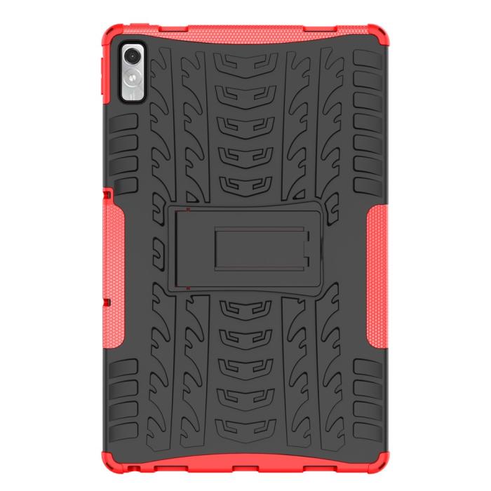 Bild 2,  Lenovo Tab P11 Gen 2 Skal Rugged Kickstand Armor Röd - Teknikhallen.se