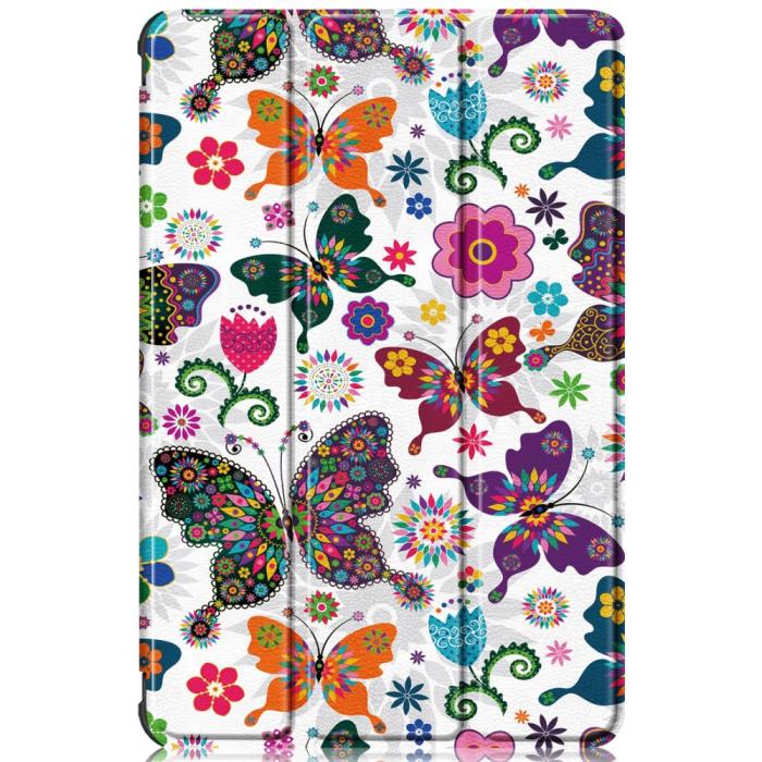 Bild 2,  Samsung Galaxy Tab A8 10.5 (2021) Fodral Tri-Fold Fjärilar - Teknikhallen.se