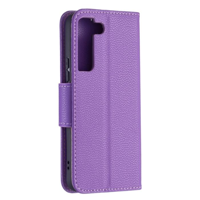 Bild 3,  Samsung Galaxy S22 Fodral Litchi Shark Lila - Teknikhallen.se