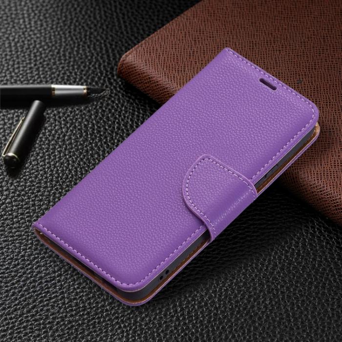 Bild 6,  Samsung Galaxy S22 Fodral Litchi Shark Lila - Teknikhallen.se