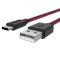 Smartline Smartline 2m 3A USB-C Fuzzy Laddningskabel Lila - Teknikhallen.se