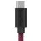 Smartline Smartline 2m 3A USB-C Fuzzy Laddningskabel Lila - Teknikhallen.se