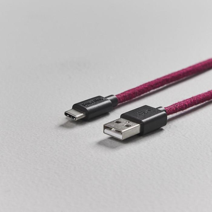 Bild 6, Smartline Smartline 2m 3A USB-C Fuzzy Laddningskabel Lila - Teknikhallen.se