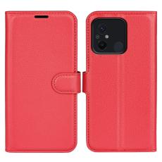  Xiaomi Redmi 12C 4G Fodral Litchi L&auml;der R&ouml;d - Teknikhallen.se