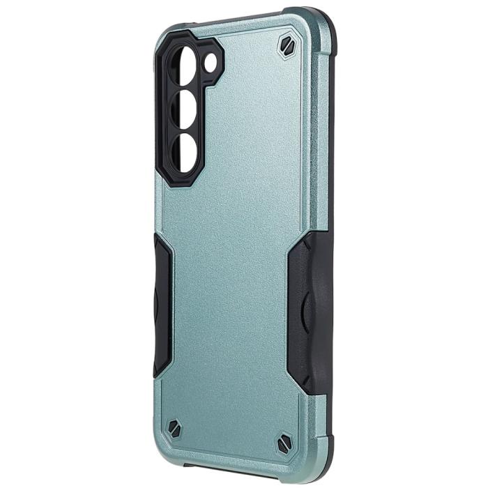 Bild 2,  Samsung Galaxy S23 Plus Skal Shockproof Armor Grön - Teknikhallen.se