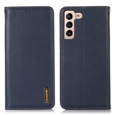 KHAZNEH KHAZNEH Galaxy S23 &Auml;kta L&auml;der Nappa Textur Bl&aring; - Teknikhallen.se