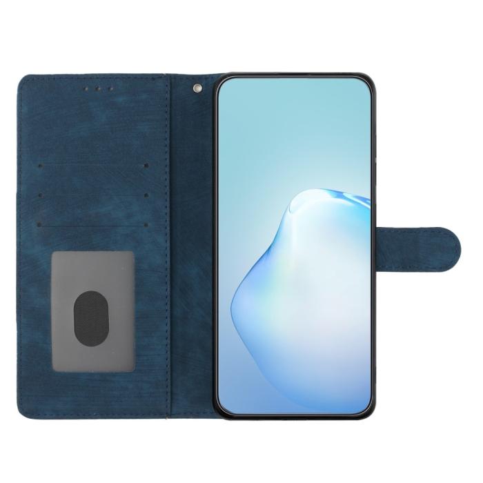 Bild 3,  iPhone 15 Plus Fodral Skin Touch Läder Blå - Teknikhallen.se