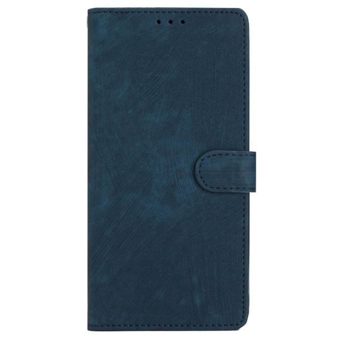 Bild 6,  iPhone 15 Plus Fodral Skin Touch Läder Blå - Teknikhallen.se