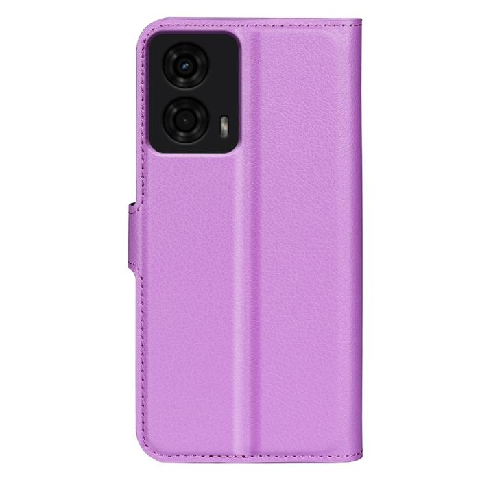 Bild 6,  Motorola Moto G04 4G/G24 4G Fodral Litchi Läder Lila - Teknikhallen.se