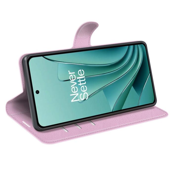 Bild 3,  OnePlus Nord 3 5G Fodral Litchi Textur Ljus Rosa - Teknikhallen.se